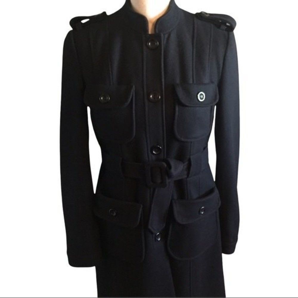 French Connection Belted Wool Coat - Picture 4 of 10